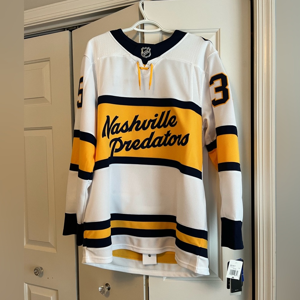 Adidas White and Navy Jersey